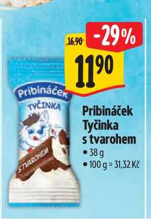 Pribináček Tyčinka s tvarohem 38 g