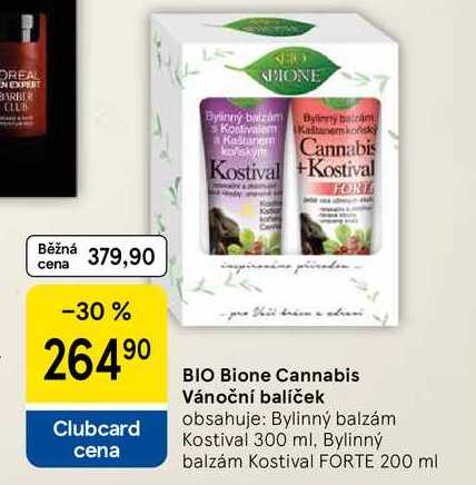 BIO Bione Cannabis Vánoční balíček obsahuje: Bylinný balzám Kostival 300 ml, Bylinný balzám Kostival FORTE 200 ml 
