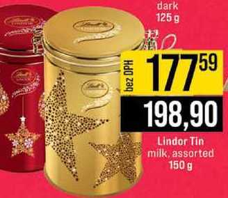 Lindor Tin milk, assorted 150 g 