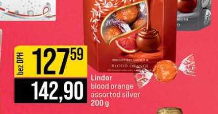 Lindor blood orange assorted silver 200 g