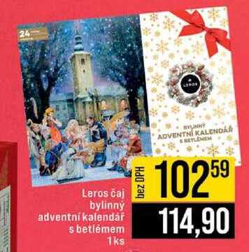 Leros čaj bylinný adventní kalendář s betlémem 1ks 