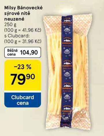 Milsy Bánovecké sýrové nitě neuzené, 250 g 