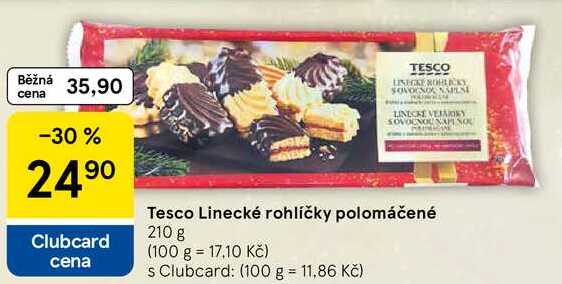 Tesco Linecké rohlíčky polomáčené, 210 g 