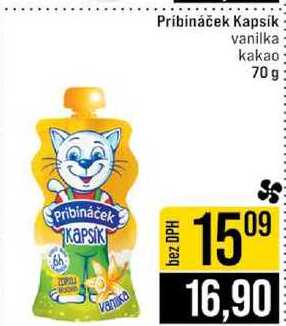 Pribináček Kapsik vanilka kakao 70g