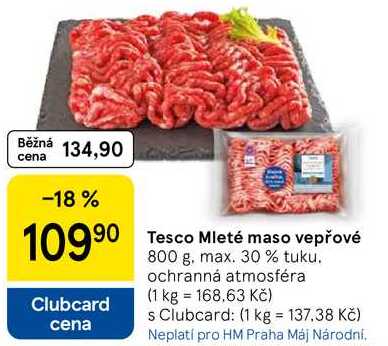 Tesco Mleté maso vepřové, 800 g 