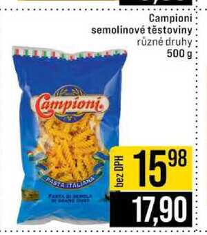 Campioni semolinové těstoviny různé druhy 500 g