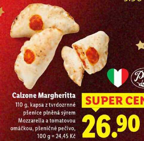 Calzone Margheritta, 110 g