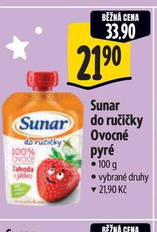 Sunar do ručičky Ovocné pyré 100 g
