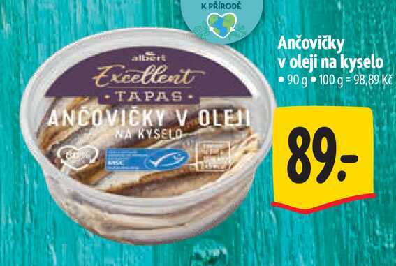   Ančovičky v oleji na kyselo 90 g 
