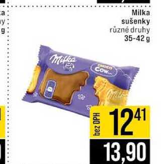 Milka sušenky různé druhy 35-42 g