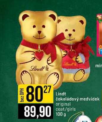 Lindt čokoládový medvídek original coat/girls 100 g