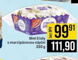 Mini štoly s marcipánovou náplní 350 g 