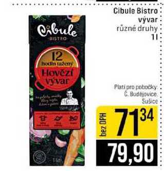 Cibule Bistro vývar různé druhy 1l