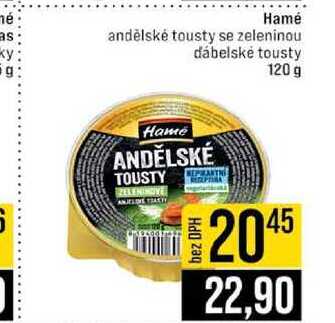 Hamé andělské tousty se zeleninou dábelské tousty 120 g
