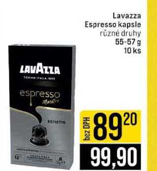 Lavazza Espresso kapsle různé druhy 55-57 g 10 ks
