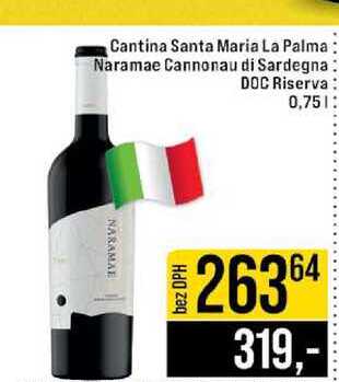 Cantina Santa Maria La Palma Naramae Cannonau di Sardegna DOC Riserva 0,75l