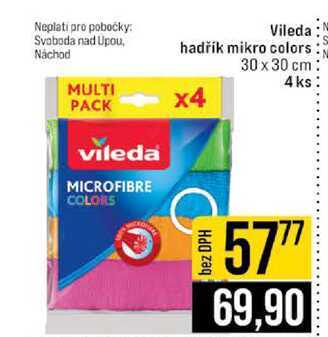 Vileda hadřík mikro colors 30 x 30 cm 4ks