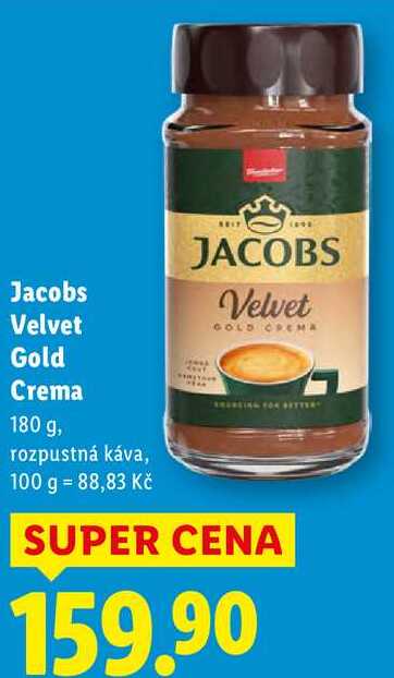 Jacobs Velvet Gold Crema, 180 g