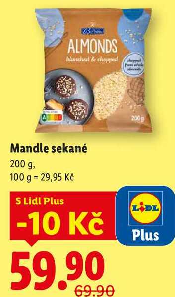 Mandle sekané, 200 g