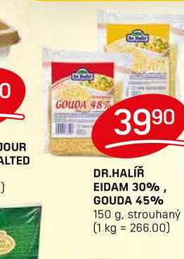 DR.HALÍŘ EIDAM 30%, GOUDA 45% 150 g