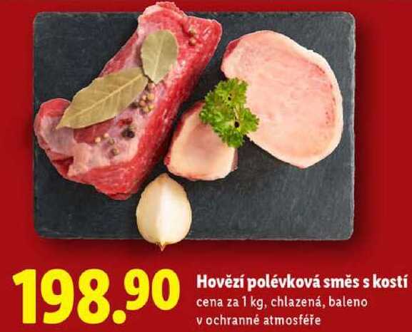 Hovězí polévková směs s kostí, cena za 1 kg
