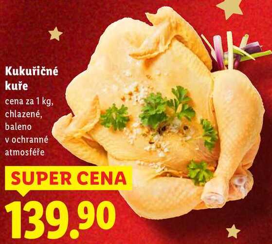 Kukuřičné kuře, cena za 1 kg
