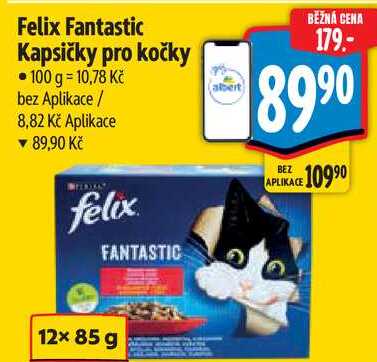 Felix Fantastic Kapsičky pro kočky, 12x 85 g