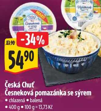 Česká Chuť Česneková pomazánka se sýrem, 400 g