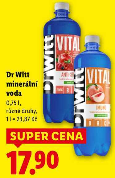 Dr Witt minerální voda, 0,75 l