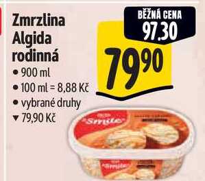 Zmrzlina Algida rodinná, 900 ml