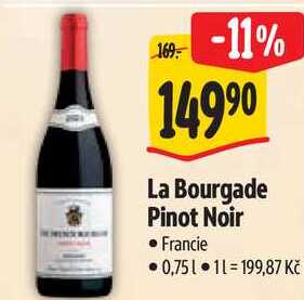 La Bourgade Pinot Noir, 0,75 l