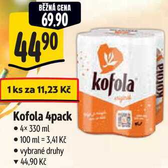 Kofola 4pack, 4x 330 ml