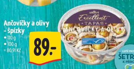 Ančovičky a olivy -špízky, 110 g