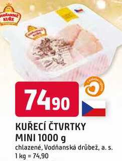 KUŘECÍ ČTVRTKY MINI 1000 g chlazené