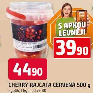 CHERRY RAJČATA ČERVENÁ 500 g kyblík
