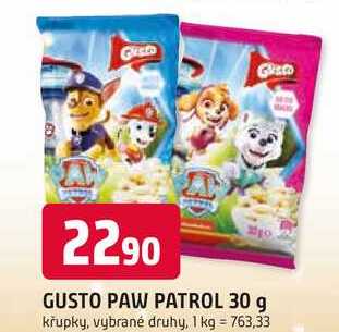 GUSTO PAW PATROL 30 g křupky