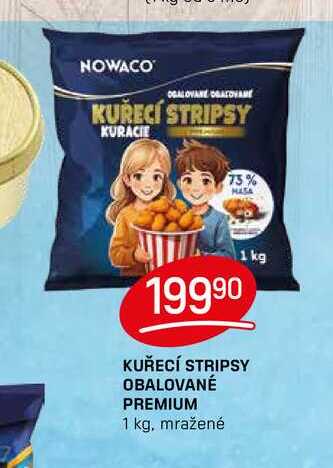 KUŘECÍ STRIPSY OBALOVANÉ PREMIUM 1 kg, mražené