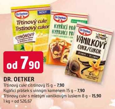 DR. OETKER Třtinový cukr citrónový 15 g
