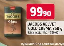 JACOBS VELVET GOLD CREMA 250 g káva mletá