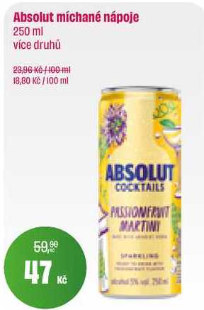 Absolut míchané nápoje 250 ml 