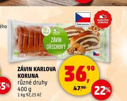 ZÁVIN KARLOVA KORUNA, 400 g