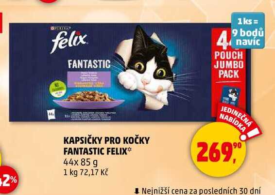 KAPSIČKY PRO KOČKY FANTASTIC FELIX, 44x 85 g
