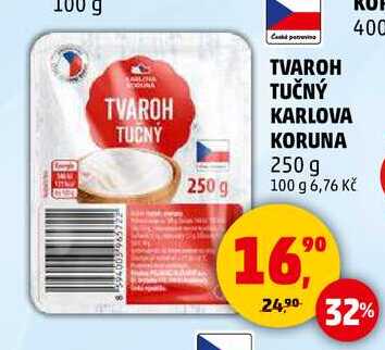 TVAROH TUČNÝ KARLOVA KORUNA, 250 g