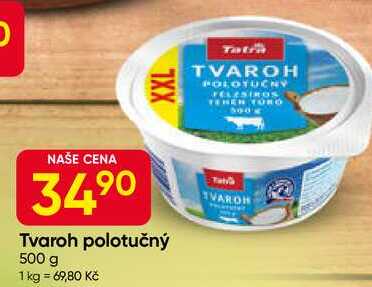 Tatra Tvaroh polotučný 500 g