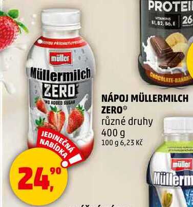 NÁPOJ MÜLLERMILCH ZERO, 400 g