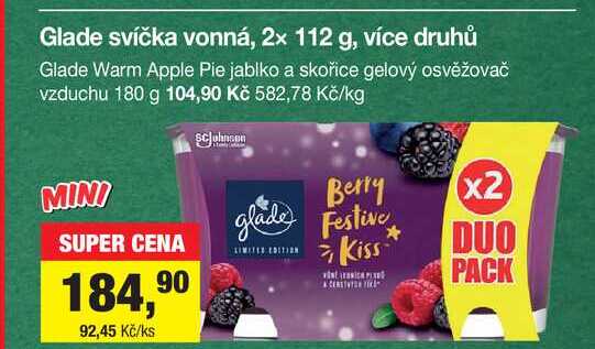 Glade svíčka vonná 2x 112 g