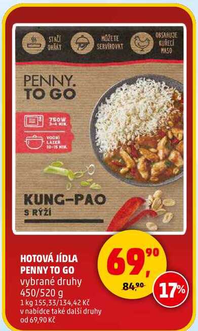 HOTOVÁ JÍDLA PENNY TO GO, 450/520 g