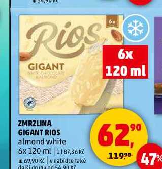 ZMRZLINA GIGANT RIOS almond white, 6x 120 ml 