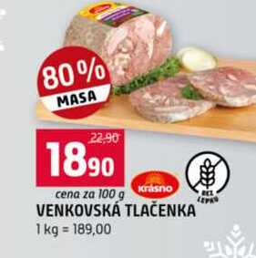 VENKOVSKÁ TLAČENKA 1 kg 100g