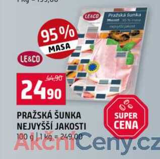 PRAŽSKÁ ŠUNKA NEJVYŠŠÍ JAKOSTI 100 g